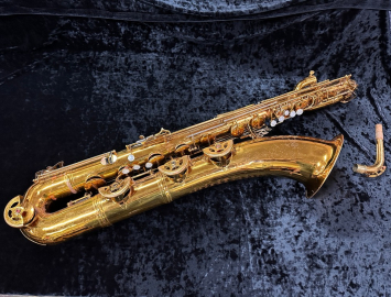 Photo Conn USA Low A Baritone Saxophone in Gold Lacquer, Serial #784229